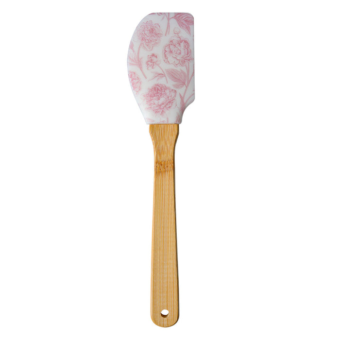 Clayre & Eef Spatel 26x6 cm Wit Roze Siliconen Bloemen