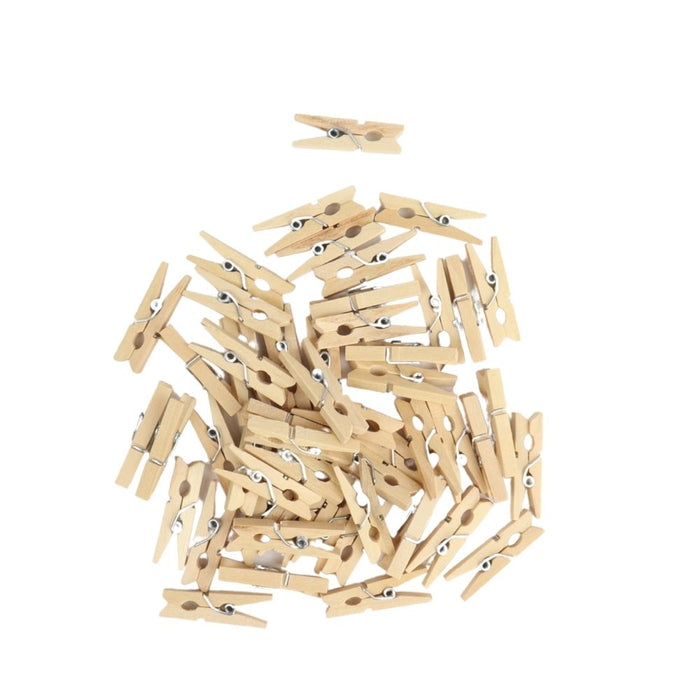 Orange85 Mini Wasknijpers Hout 3 cm 50 stuks