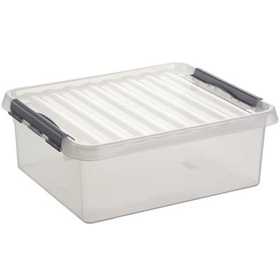 Q-LINE OPBERGBOX 25L TRANSPARANT METAAL 50 x 40 x 18 cm