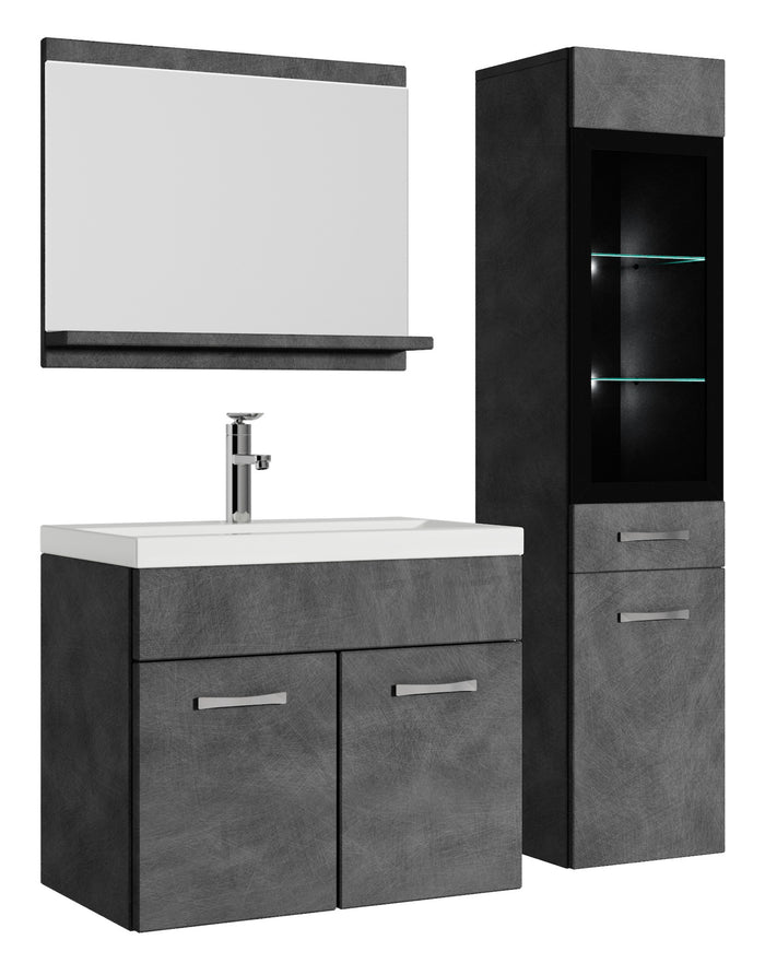 Badplaats Badkamermeubel Set Rio LED 60 x 35 cm - Donker Grijs