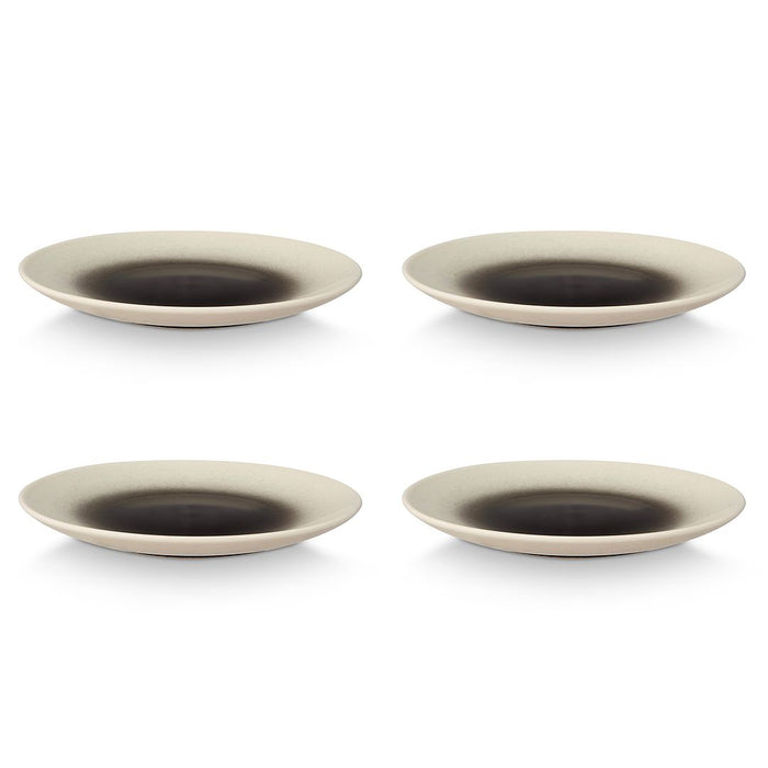 vtwonen Ontbijtborden - Set van 4 Borden- Zwart Gradient - 23 cm