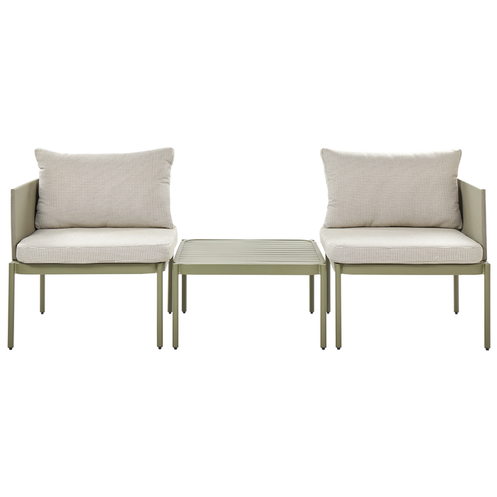 Beliani - TERRACINA - Loungeset voor 2 - Groen - Aluminium
