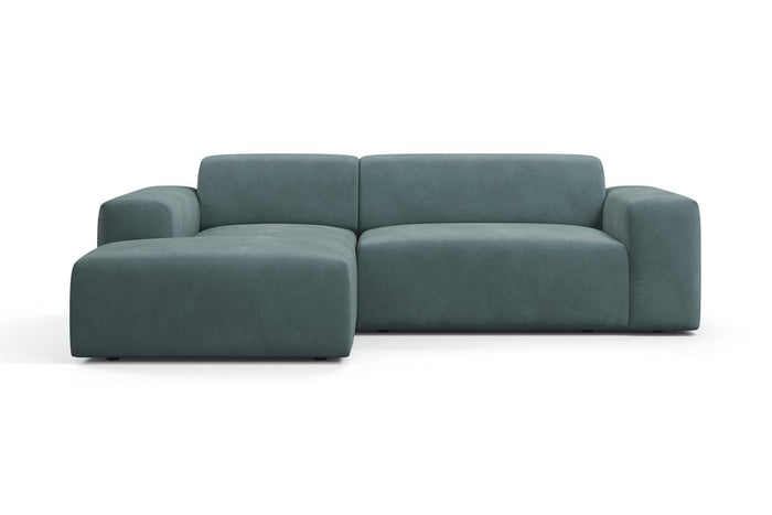 NADUVI Collection Nina Hoekbank Links - Velvet - Petrolblauw