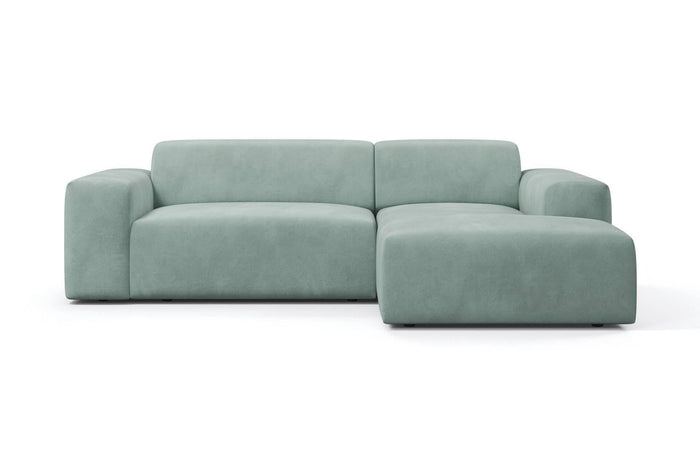 NADUVI Collection Nina Hoekbank Rechts - Velvet - Mintgroen