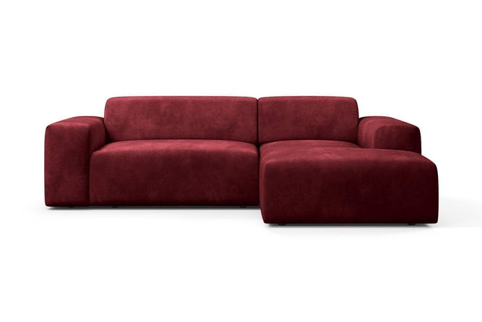 NADUVI Collection Nina Hoekbank Rechts - Velvet - Bordeauxrood