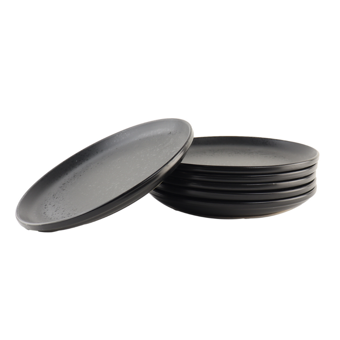 OTIX Dinerbord Zwart 6 stuks Aardewerk 26cm HOLLY