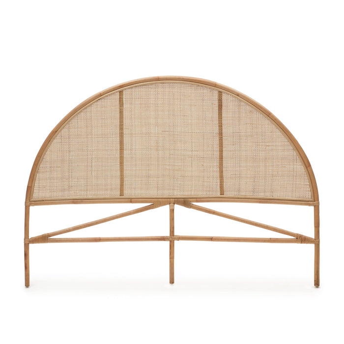 Kave Home - Quiterie rond rotan hoofdeinde met natuurlijke afwerking