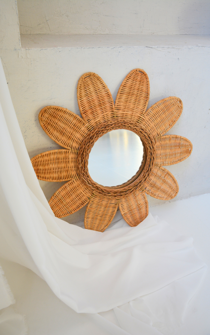 Hippie Monkey - Rotan Bloem - Kinderspiegel - 50 cm