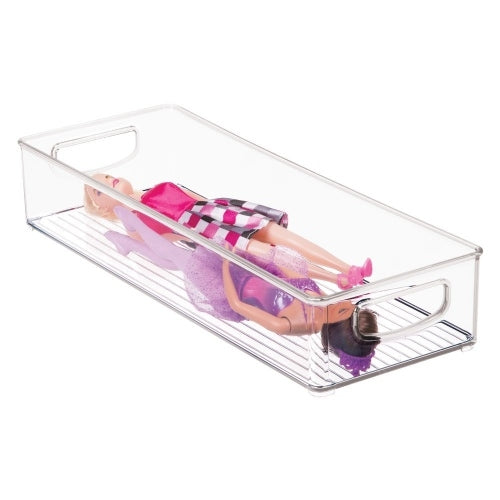 Opbergbox met Handvaten, 15.2 x 40.6 x 7.6 cm, Stapelbaar, Kunststof,