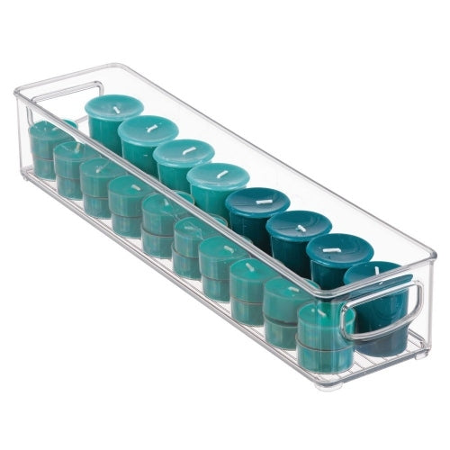 Opbergbox met Handvaten, 10.2 x 40.6 x 7.6 cm, Stapelbaar, Kunststof,