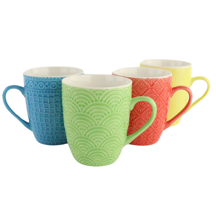 OTIX Theemokken 4 stuks 380 ml Thee glazen met oor Gekleurde Kopjes...