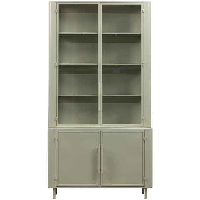 WOOOD Unlock Vitrinekast - Metaal - Greige - 210x110x45