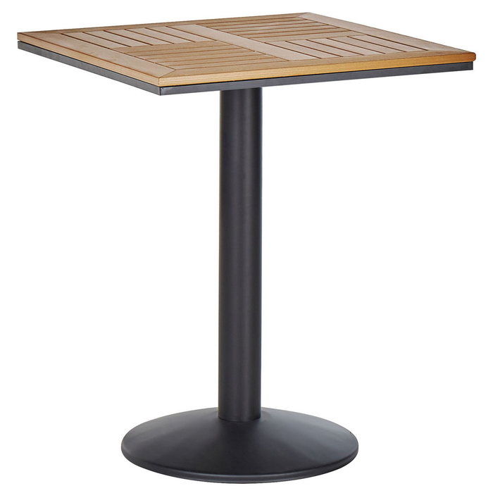 Beliani-PALMI -Tuintafel-Lichte houtkleur-60 x 60 cm-Kunsthout