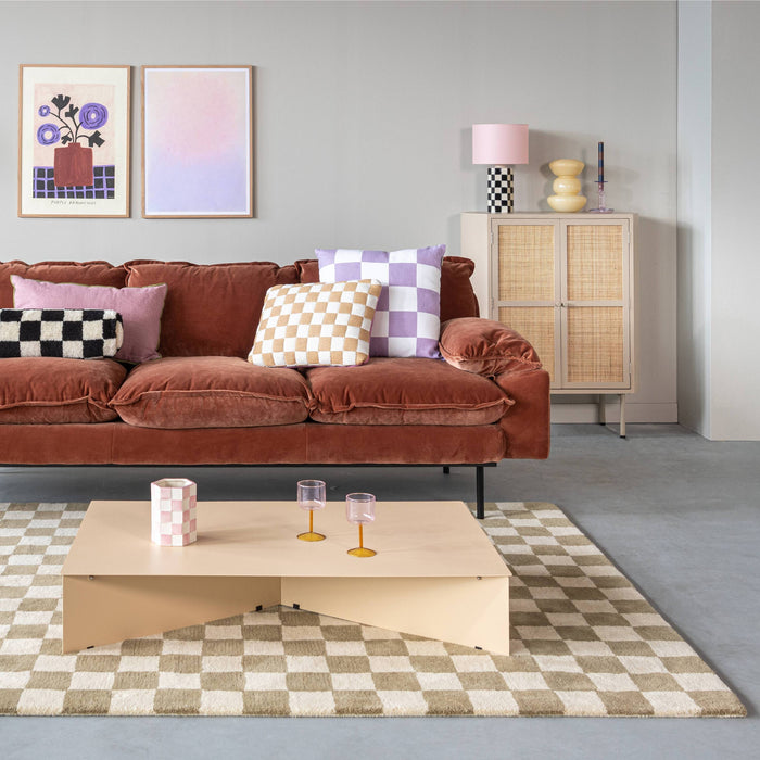 by fonQ Check Vloerkleed 170 x 240 cm - Groen