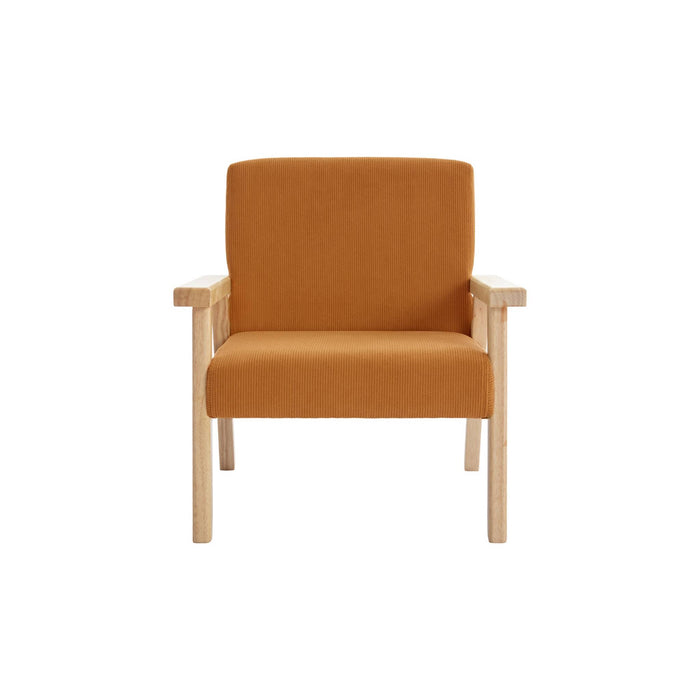 sweeek - Scandinavische kinderfauteuil in corduroy en rubberhout