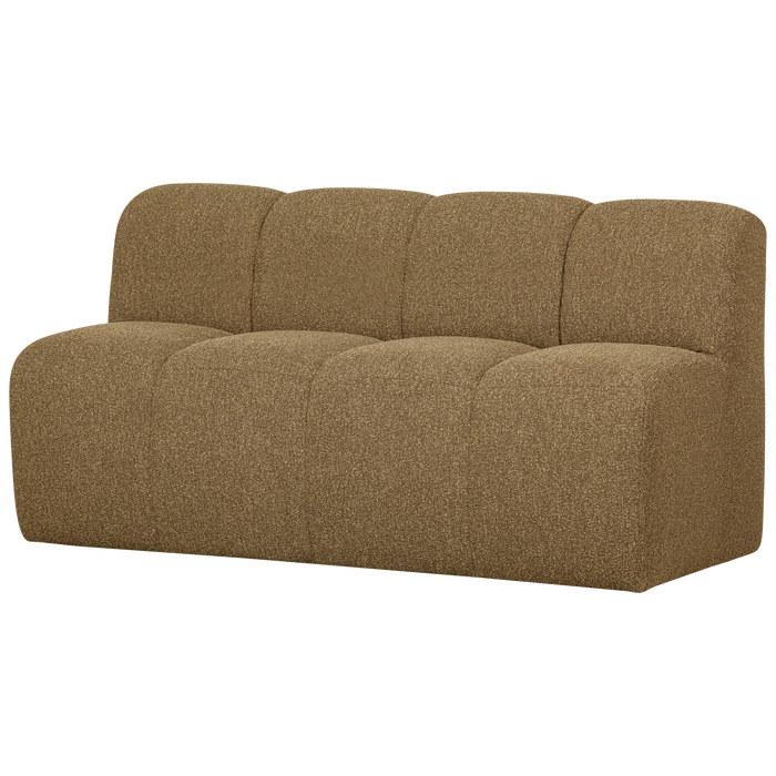 WOOOD Mojo Eetbankje Met Rugleuning 164 cm Mojo - Bouclé - Geel|Bruin