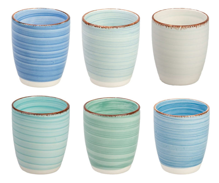 Cookinglife Koffiekopjes | Senseo kopjes - Delice Blue 160 ml - 6 stuks