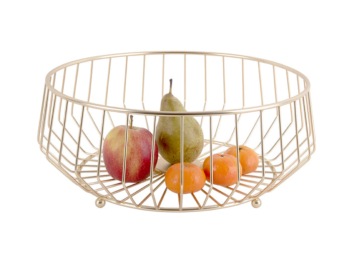present time - Fruitmand Linea Kink - Goud - Large - 34x14,5cm