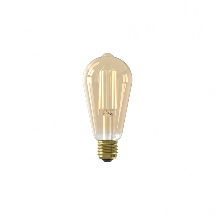 Calex Lichtbron E27 Goud - Glas - 6x14x6cm (BxHxD)