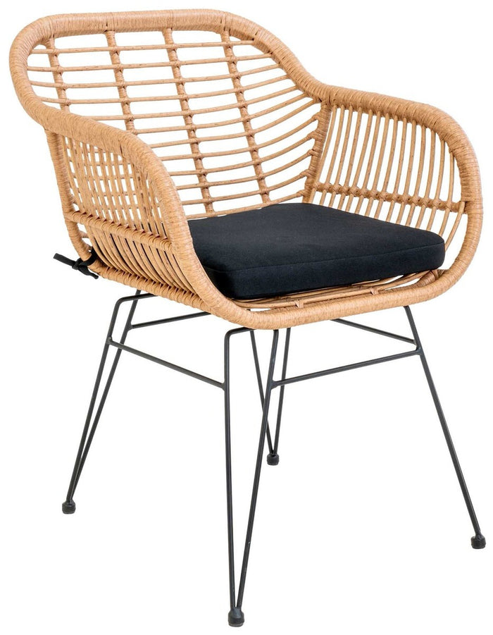 House Nordic Trieste Polyrattan Armstoel Natural set van 2
