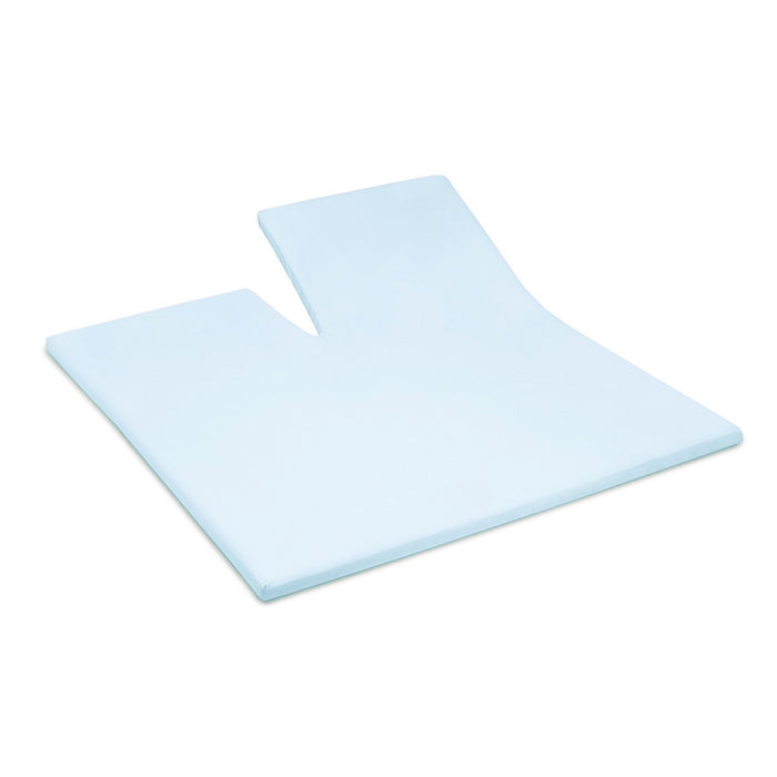 Damai Splittopper Single Split Hoeslaken Bio Katoen Satijn - sky blue