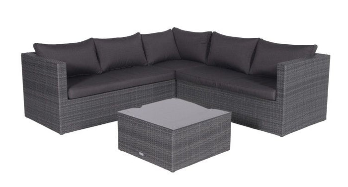 Montana loungeset - 4-delig - earl grey - dark antraciet