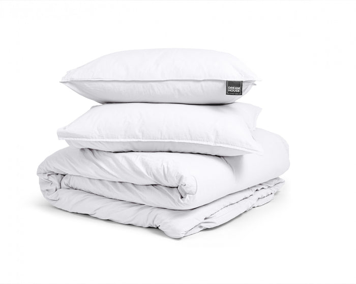 Dekbedovertrek Stone Washed - 100% Natuurlijk - Wit - 240x220cm