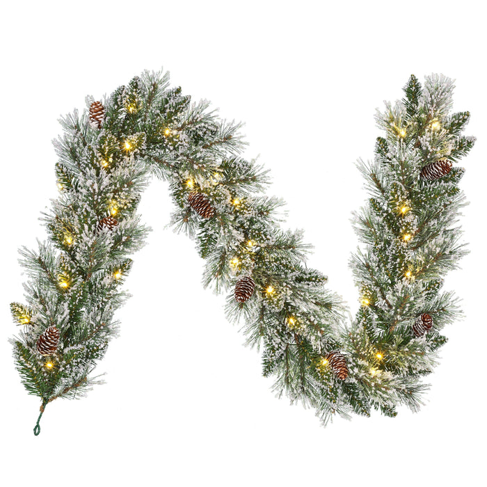 Black Box Trees Vandans Guirlande met LED - L180 cm - Groen Frosted