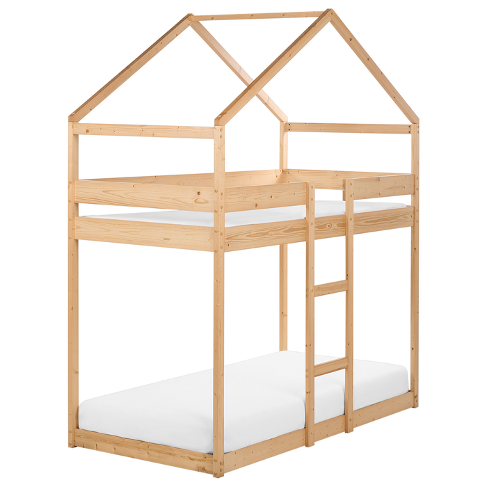 Beliani - LABATUT - Stapelbed - Lichthout - 90 x 200 cm - Dennenhout
