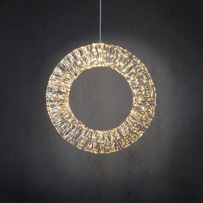 Luca Lighting Lichtkrans met Verlichting - Ø60 cm - Zilver