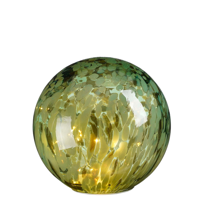 House of Seasons Bollamp met LED Verlichting - H20 x Ø20 cm - Glas