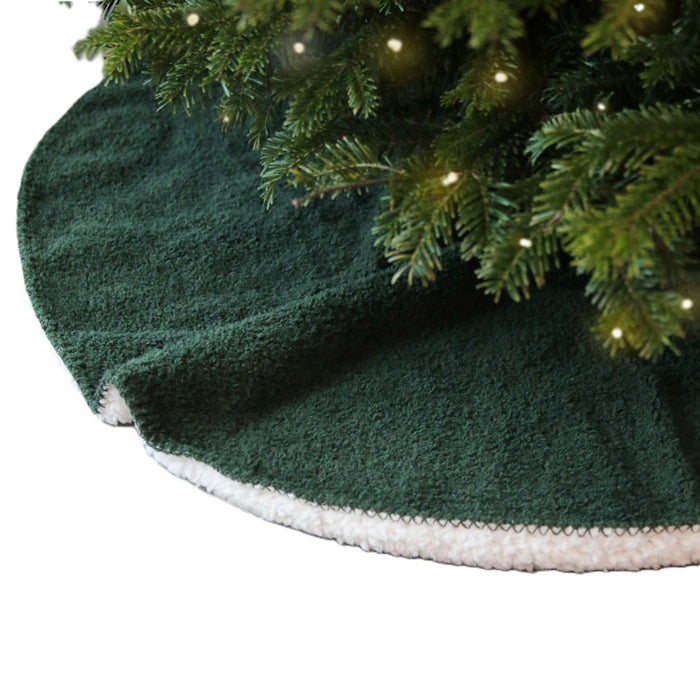 Unique Living kerstboomrok - donkergroen - D90 cm - polyester