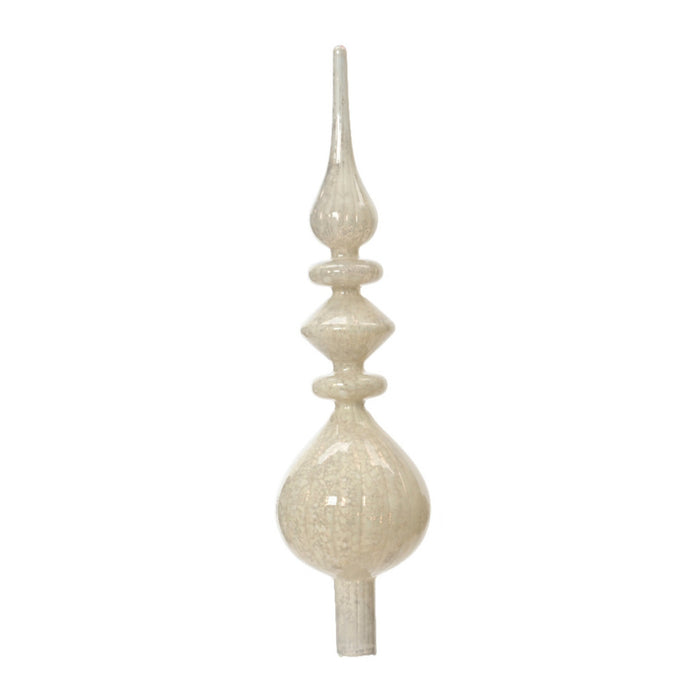 Decoris Kerstboompiek - antiek wit - 35 cm