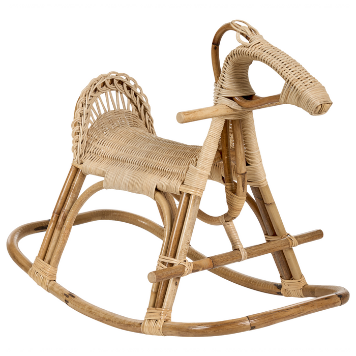 Beliani - ARILLAS - Schommelpaard - Natuurlijk - Rotan