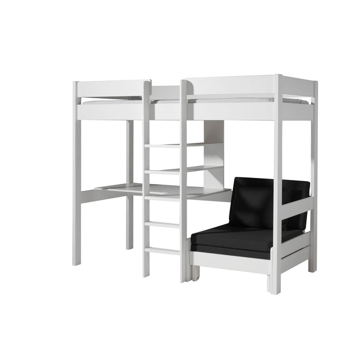 LUCEVI - Pino Hoogslaper + Bureau + Slaapfauteuil 90x200 cm - Wit