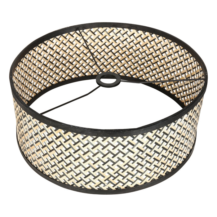 Steinhauer - kap - Shade - zwart - bamboe hout - Ø 50cm - E27 -