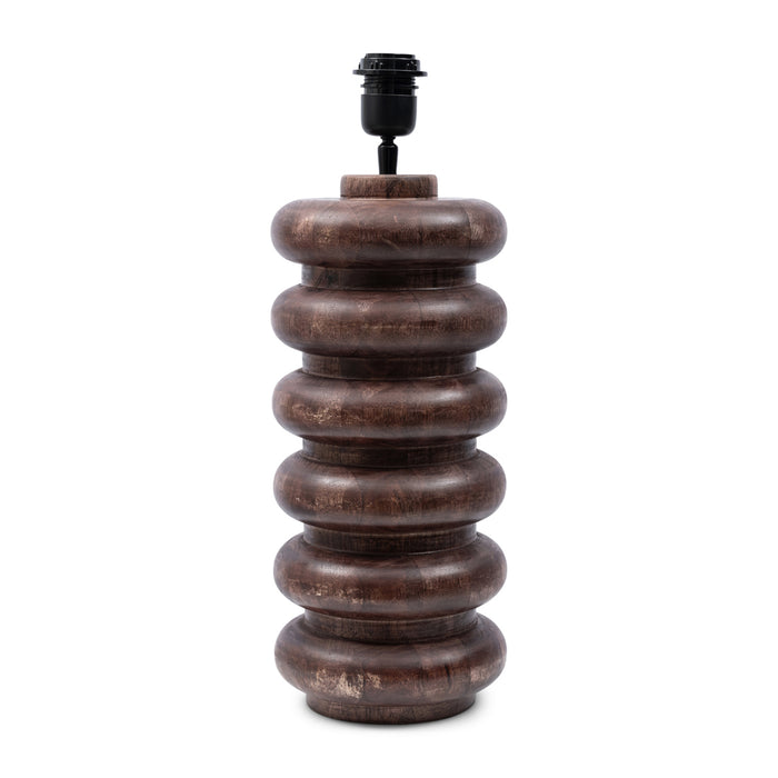 Riviera Maison Lamp Bruin - Bangli - Hout, Metaal (ØxH) 18x49.5
