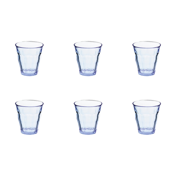 Duralex Picardie Waterglas 22 cl - 8,4cm - 6 stuks - Blauw Glas