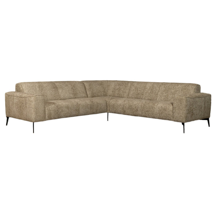 Bronx71 Hoekbank Vegas taupe stof chenille links|rechts