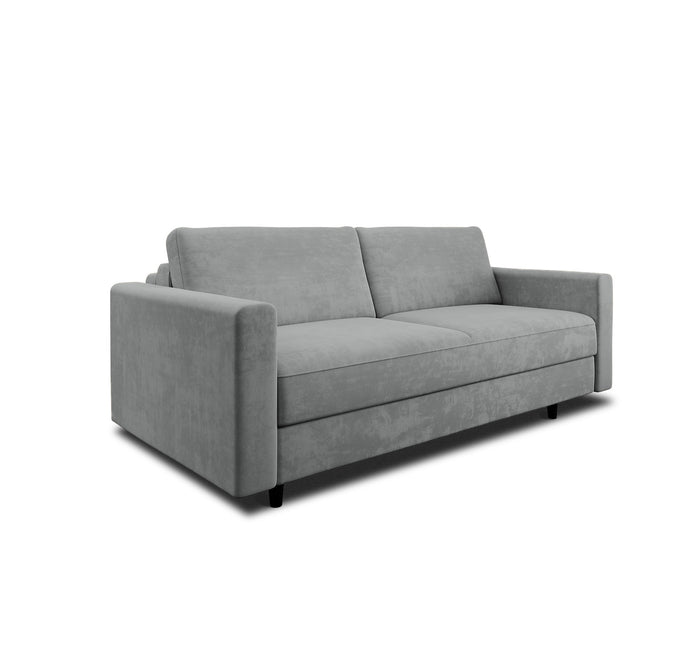Express slaapbank dunlopillo fluweel beton grijs 160cm