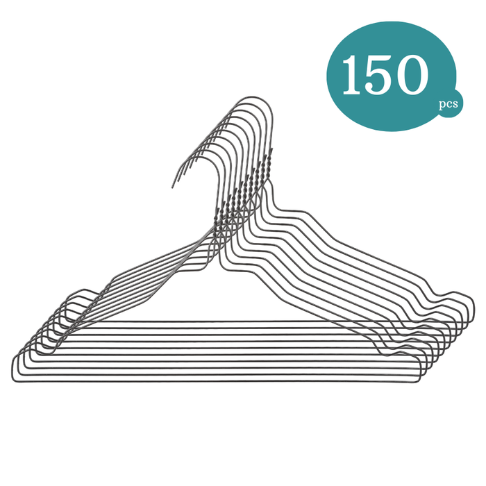 Nordix Kledinghangers set 150 stuks Metaal Zwart Draadhanger Kleerh...