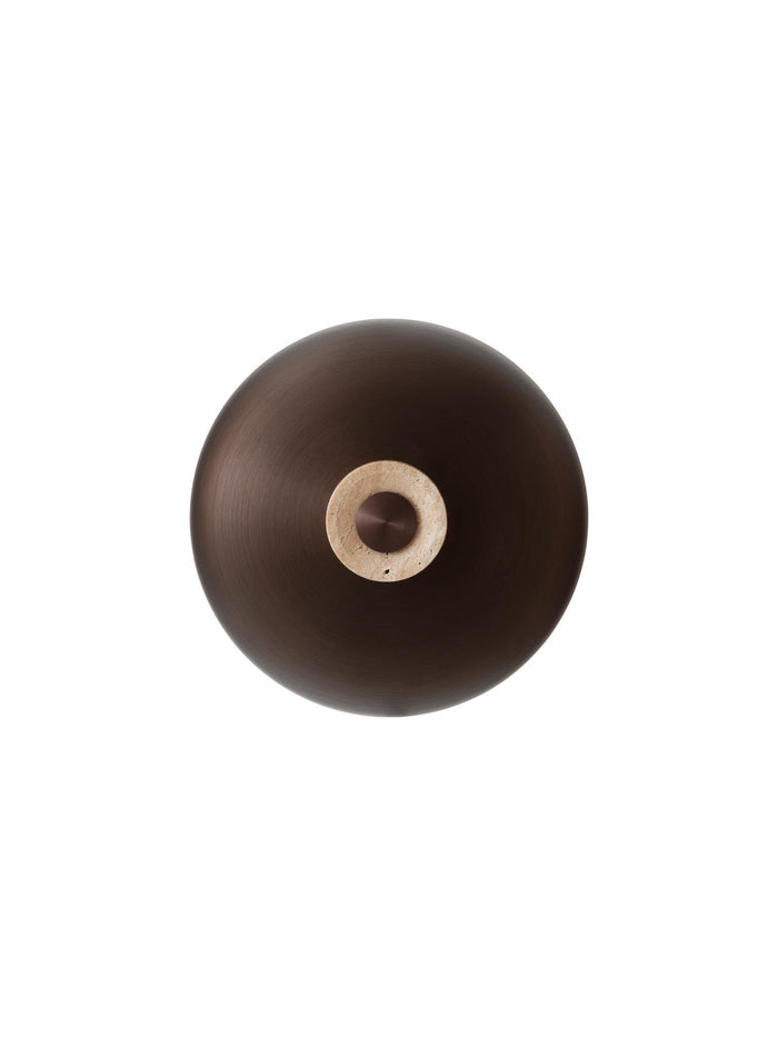 Audo Copenhagen Reverse wandlamp Sand Travertine|Bronzed Aluminium