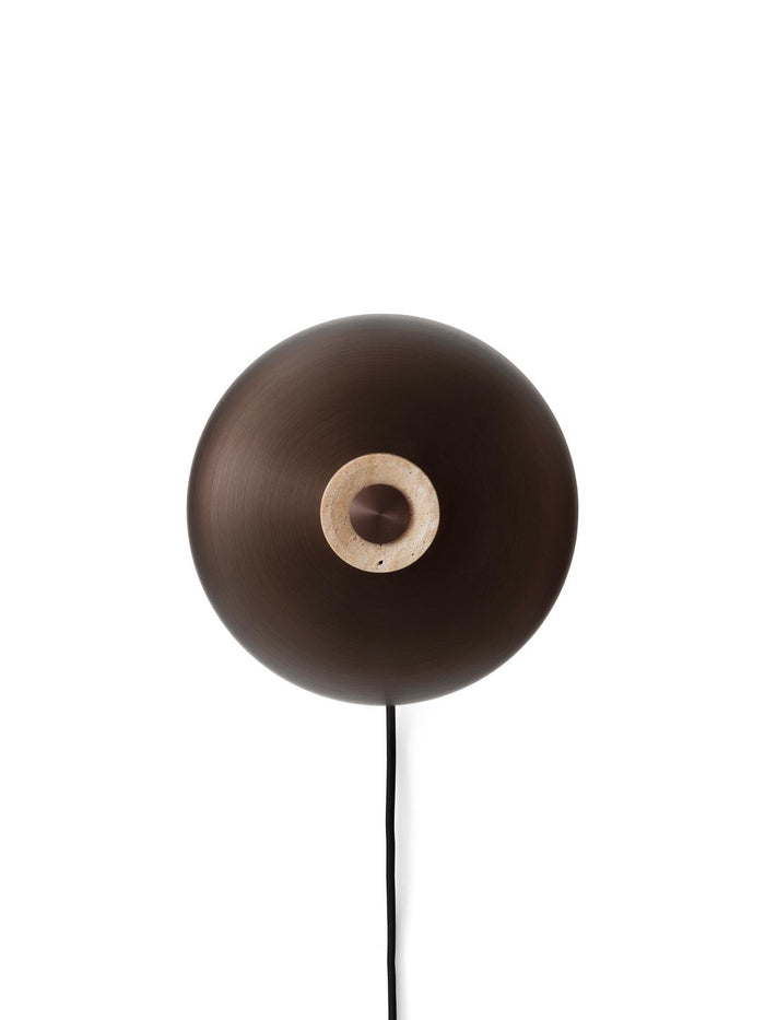 Audo Copenhagen Reverse wandlamp met snoer Sand Travertine|Bronzed
