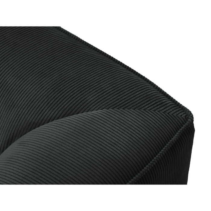 Windsor & Co Sao Hoekbank met Chaise Longue Rechts - 4-zits - Ribstof - Zwart