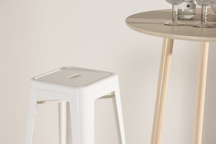 Fjôrd - Barkruk Beige - Staal - Tempe