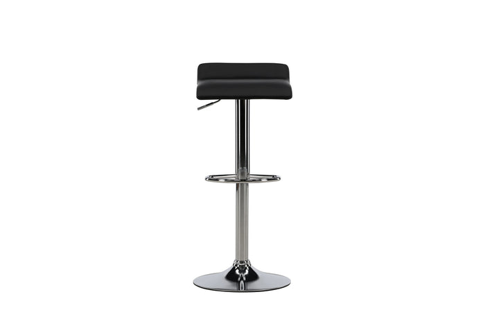Fjôrd - Barkruk Zwart|Zilver - PU Leer - Jonna - Set van 2