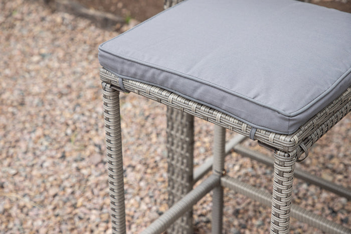 Fjôrd - Outdoor Barkruk Grijs - Wicker - Alo
