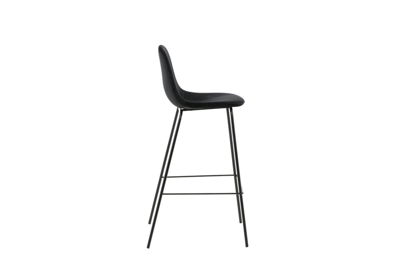 Fjôrd - Barkruk Zwart - Velvet - Polar - Set van 2