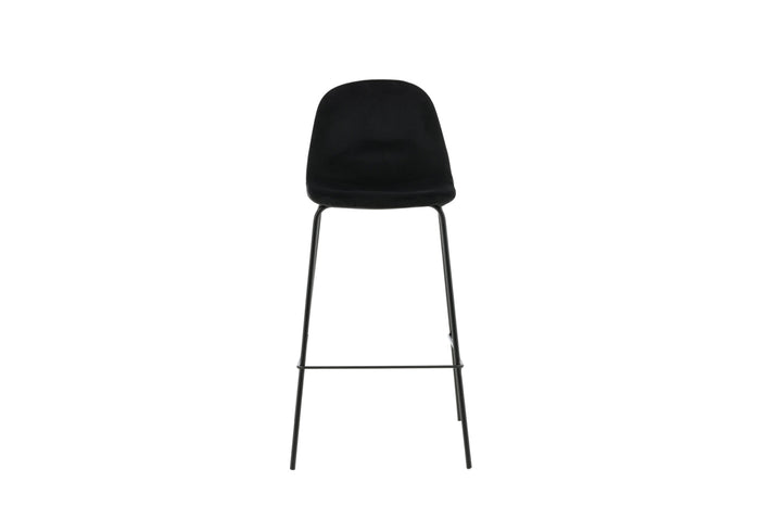 Fjôrd - Barkruk Zwart - Velvet - Polar - Set van 2
