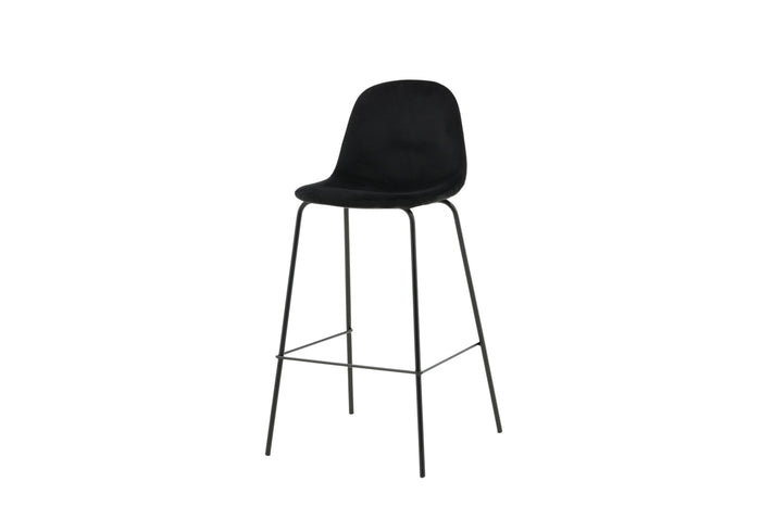 Fjôrd - Barkruk Zwart - Velvet - Polar - Set van 2